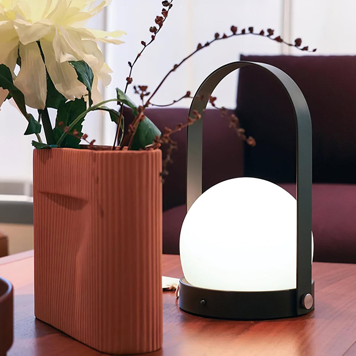 Carrie Built In Battery Table Lamp