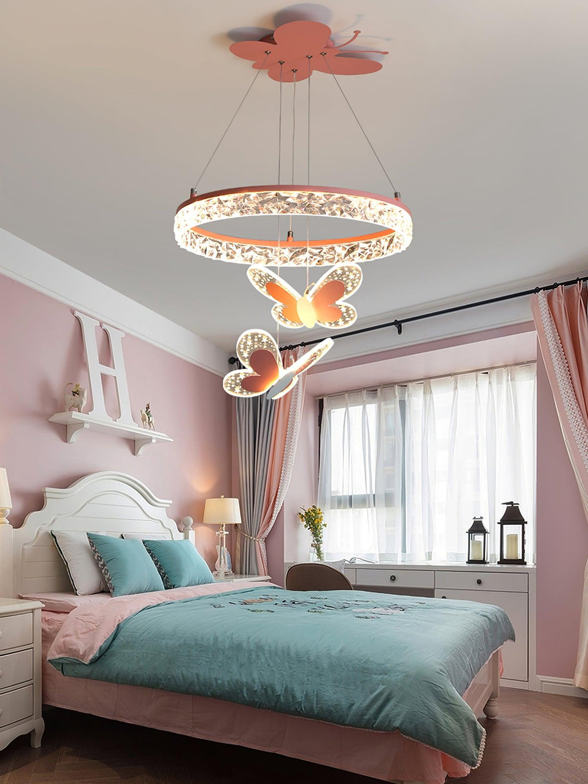 Lumière Butterfly Acrylic Pendant Light – Designer LED Ceiling Lamp for Kids' Rooms
