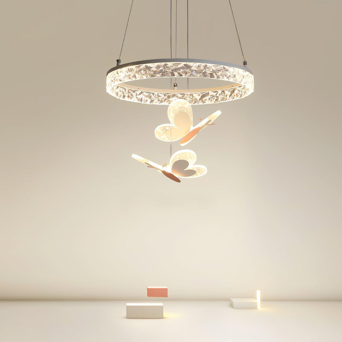 Lumière Butterfly Acrylic Pendant Light – Designer LED Ceiling Lamp for Kids' Rooms