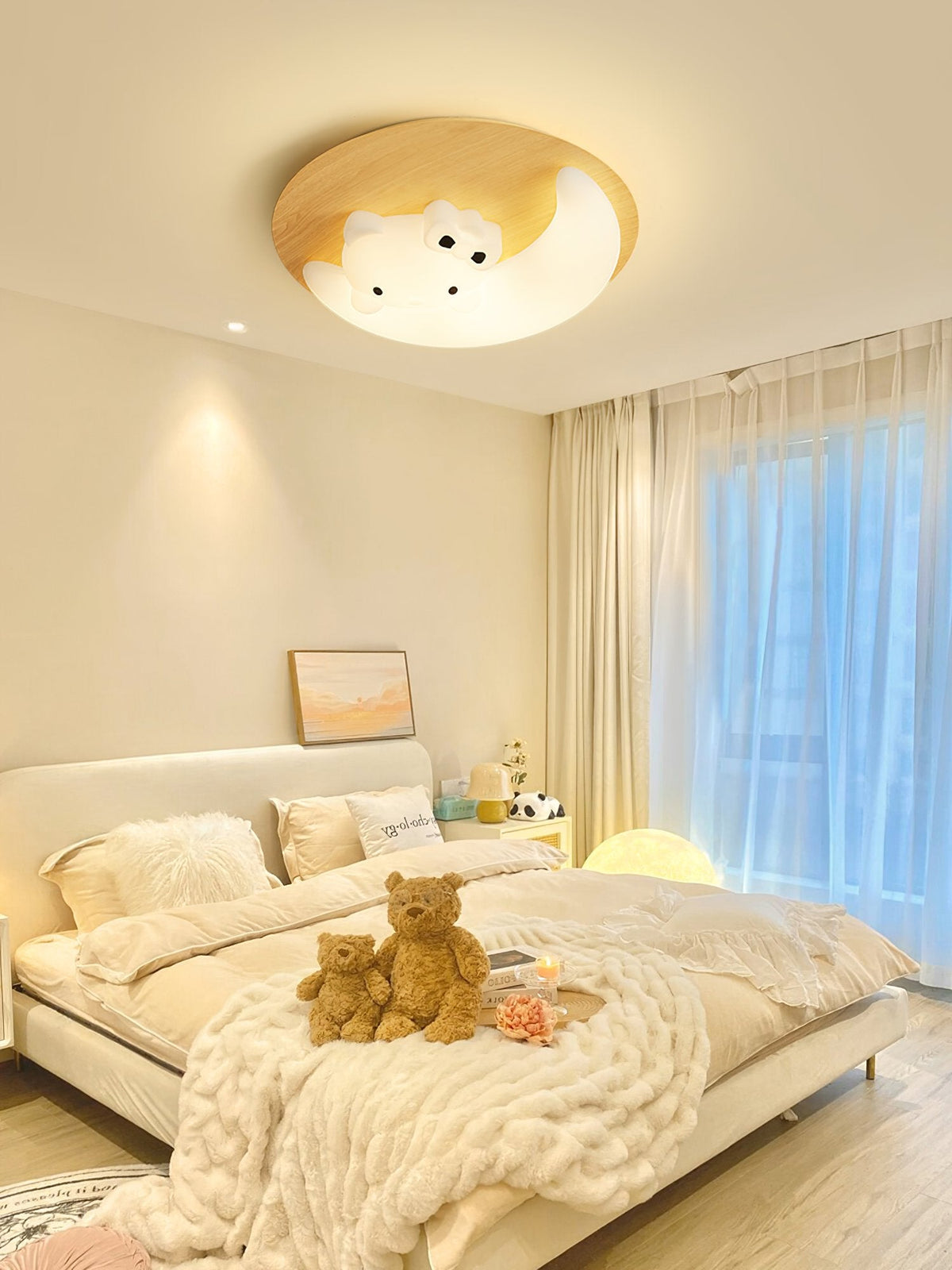 Cartoon Moon Cat Ceiling Lamp
