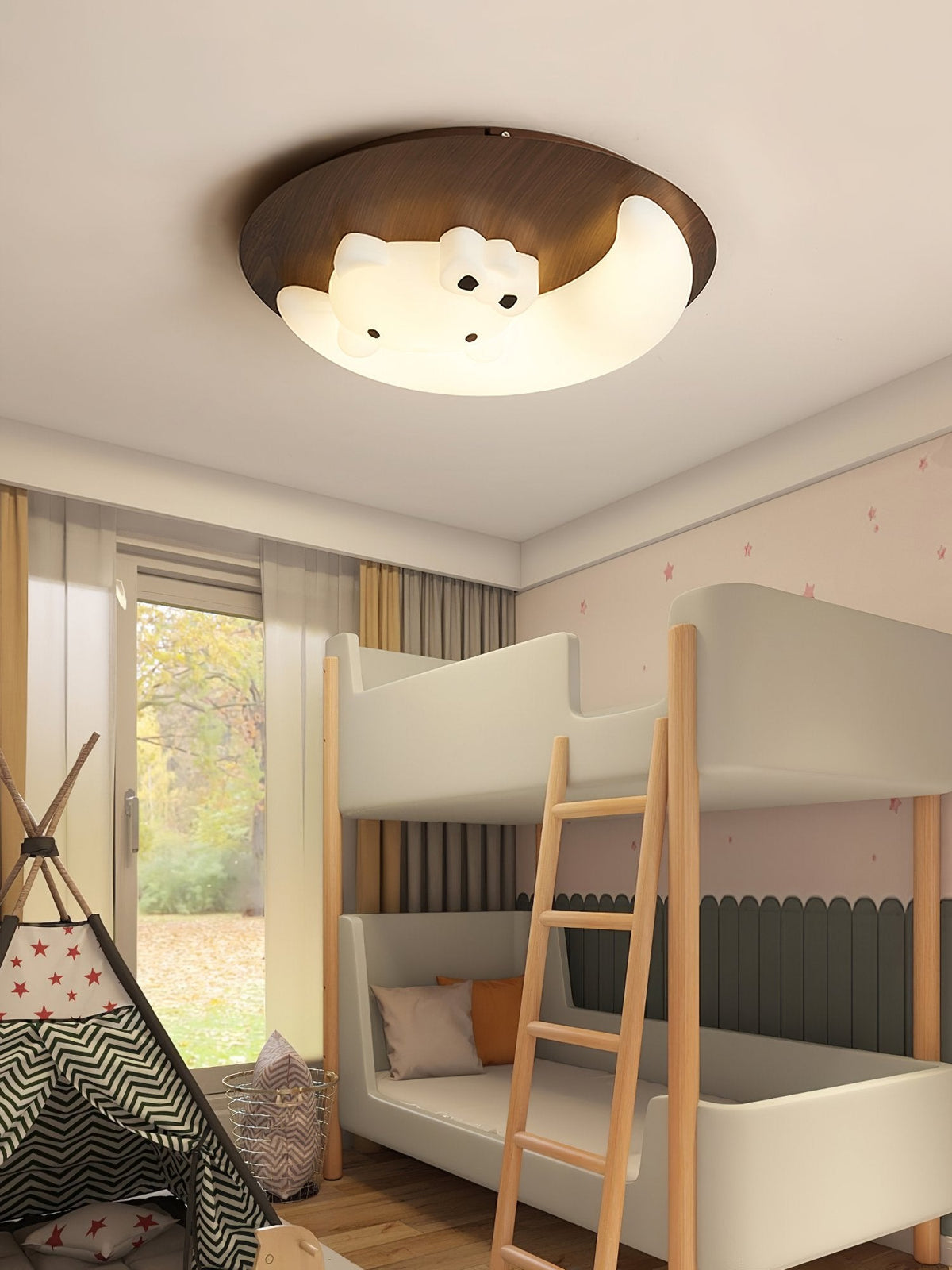 Cartoon Moon Cat Ceiling Lamp