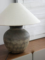 Carved Ceramic Table Lamp