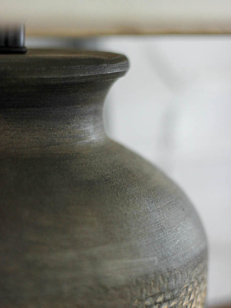 Carved Ceramic Table Lamp