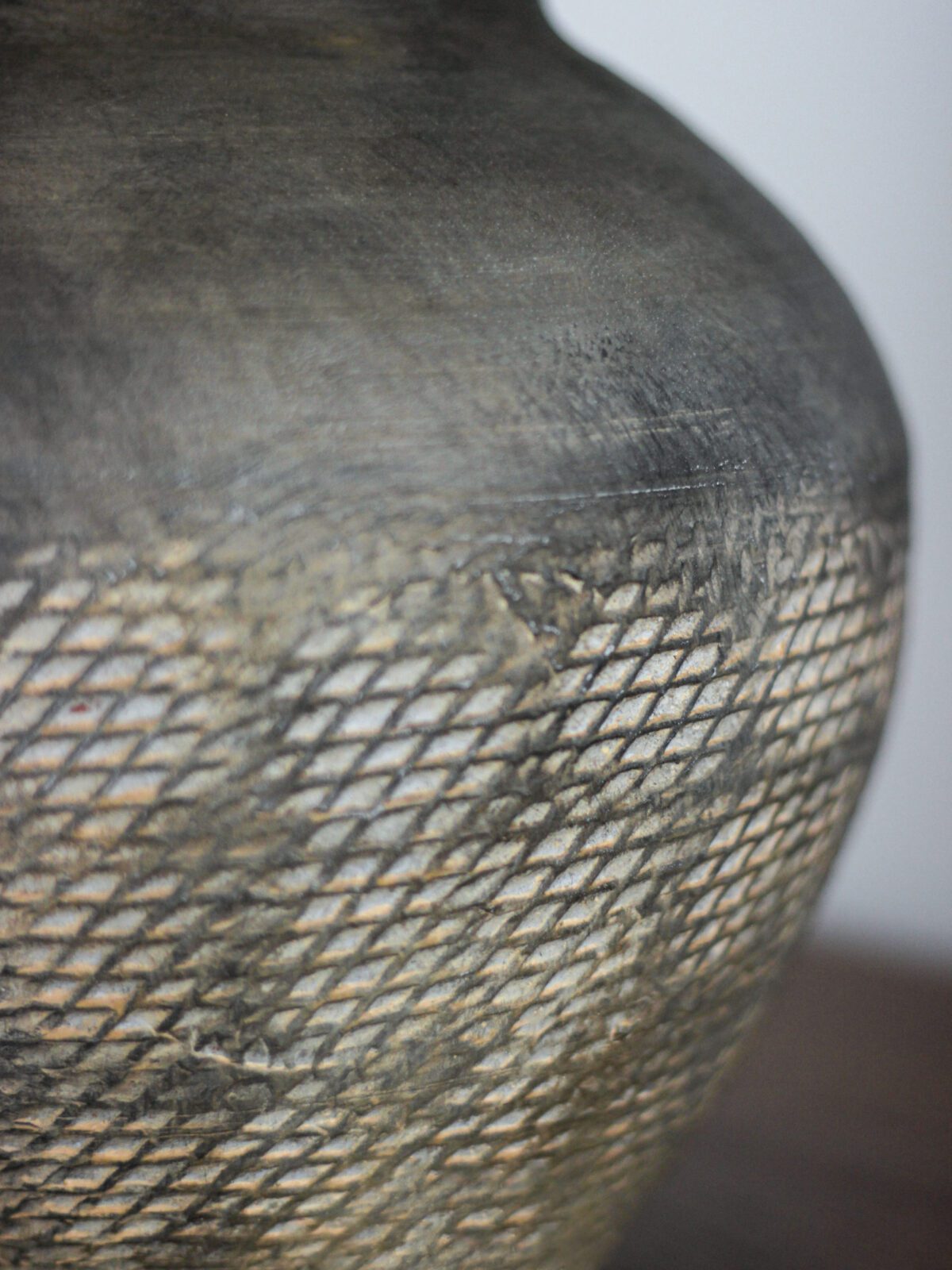Carved Ceramic Table Lamp