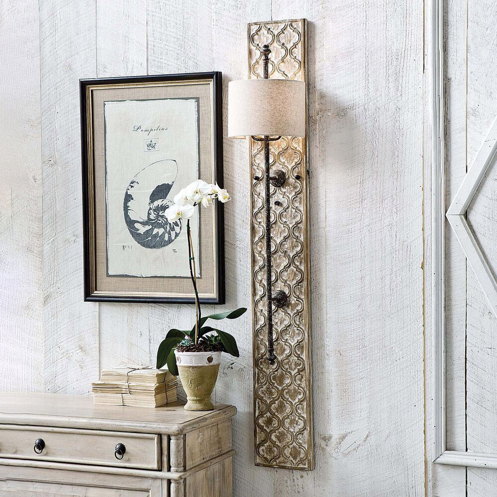 Carved Panel Sconce