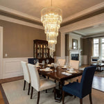 Cascada Spiral Clear Glass Chandelier for Staircases and Foyers
