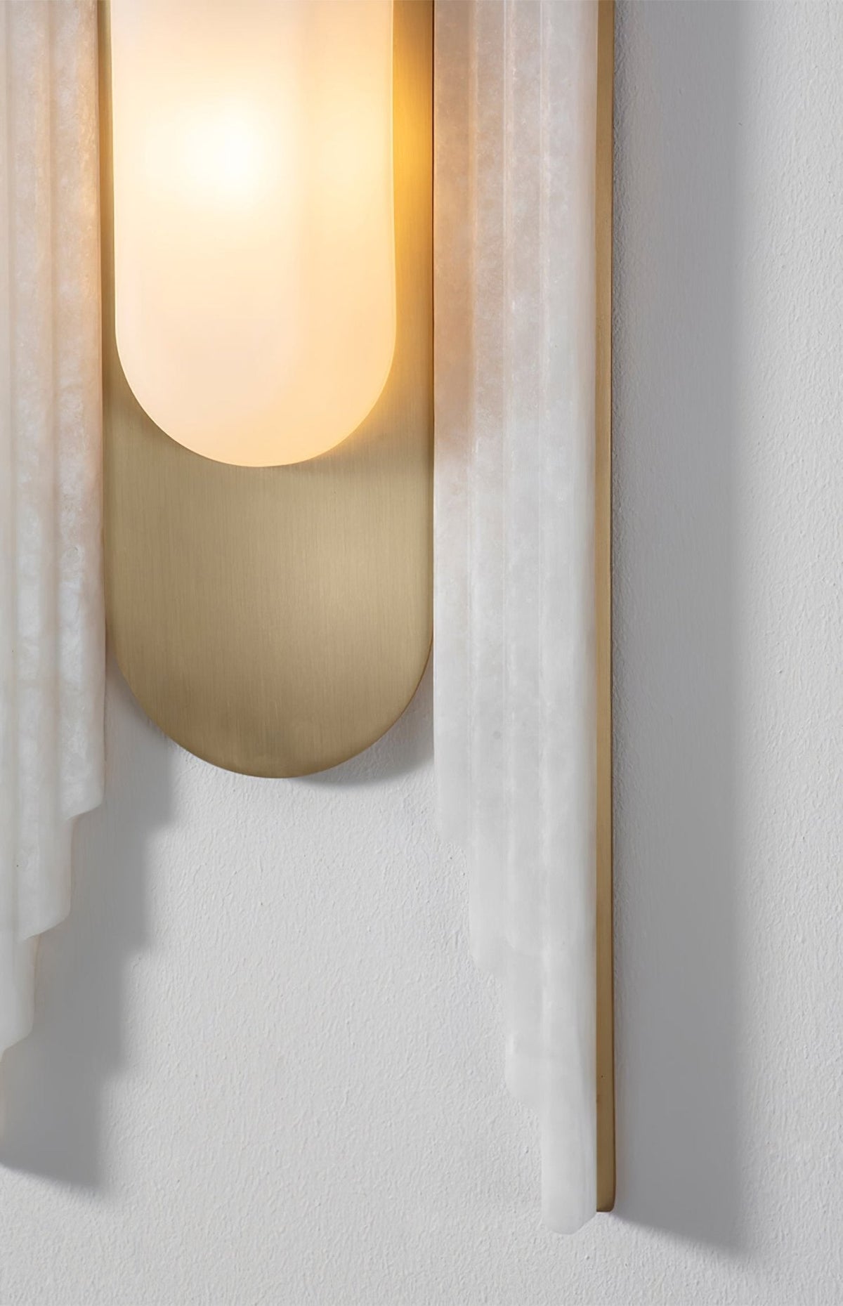 Cascada Alabaster Wall Sconce in Brushed Brass with LED