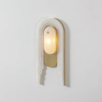 Cascada Alabaster Wall Sconce in Brushed Brass with LED