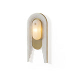 Cascada Alabaster Wall Sconce in Brushed Brass with LED