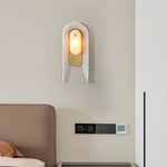 Cascada Alabaster Wall Sconce in Brushed Brass with LED
