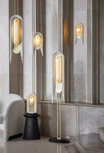 Cascada Alabaster Wall Sconce in Brushed Brass with LED