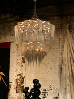 Cascade Aluminum Chain Chandelier – Modern Sculptural Pendant Light for Dining and Living Spaces