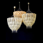 Cascade Aluminum Chain Chandelier – Modern Sculptural Pendant Light for Dining and Living Spaces