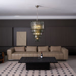 Cascade Glass Green Chandelier | Handcrafted Murano Glass Pendant for Dining & Living Rooms