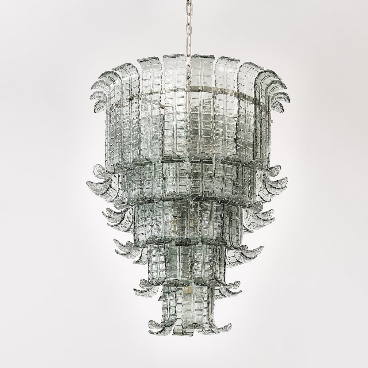 Cascade Glass Green Chandelier | Handcrafted Murano Glass Pendant for Dining & Living Rooms