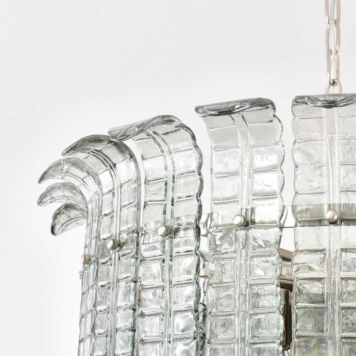 Cascade Glass Green Chandelier | Handcrafted Murano Glass Pendant for Dining & Living Rooms