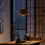 Cascade Wooden Disc Pendant Light – Modern Organic Chandelier for Dining & Living Spaces