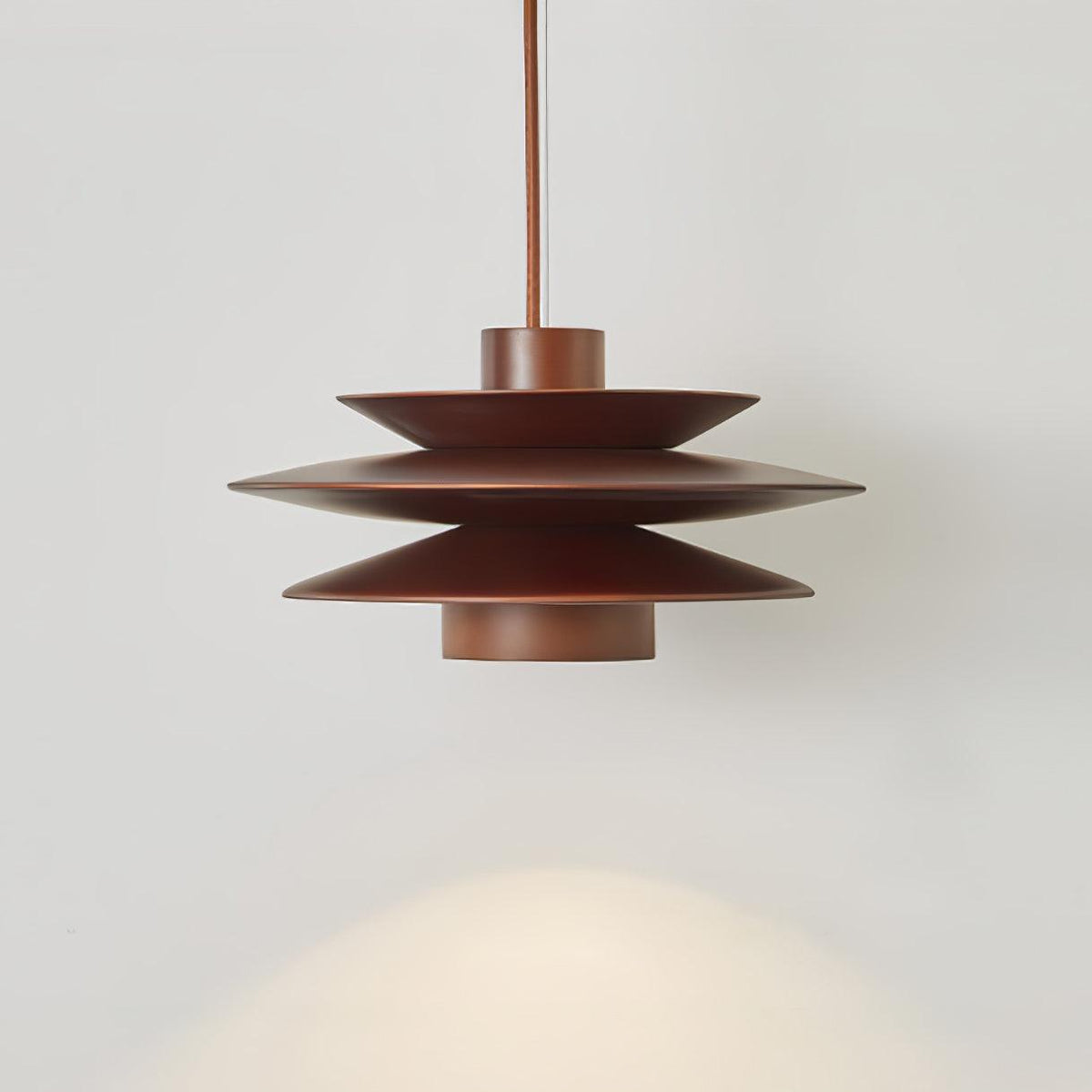 Cascade Wooden Disc Pendant Light – Modern Organic Chandelier for Dining & Living Spaces