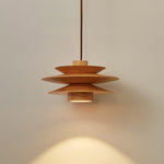 Cascade Wooden Disc Pendant Light – Modern Organic Chandelier for Dining & Living Spaces