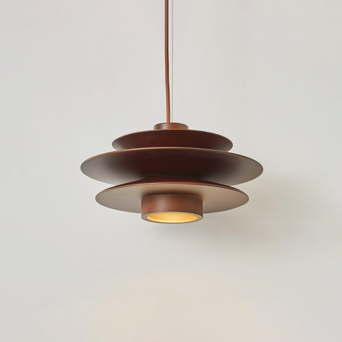 Cascade Wooden Disc Pendant Light – Modern Organic Chandelier for Dining & Living Spaces
