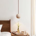 Cassia Travertine Pendant Light – Sculptural Stone Trio for Modern Interiors