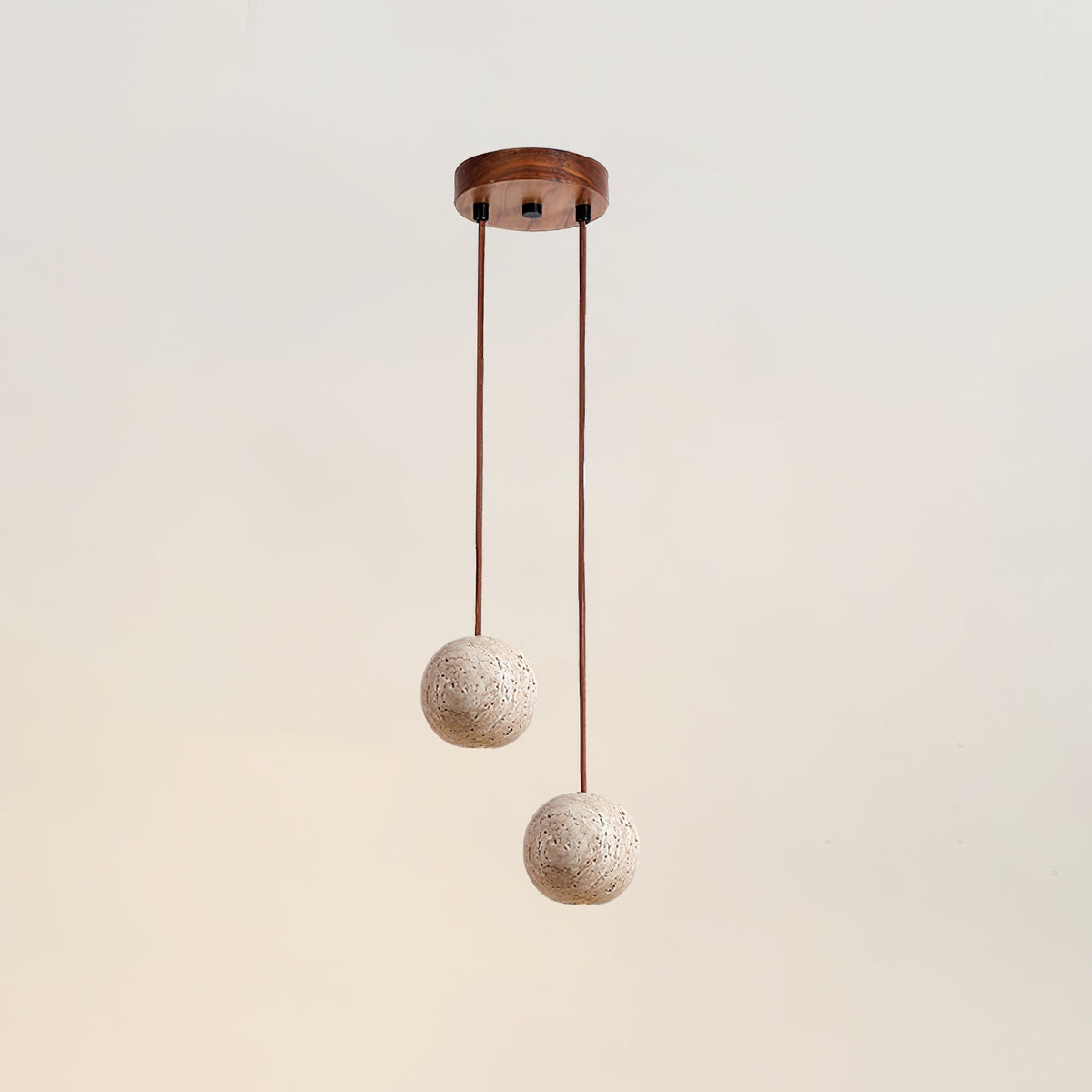 Cassia Travertine Pendant Light – Sculptural Stone Trio for Modern Interiors