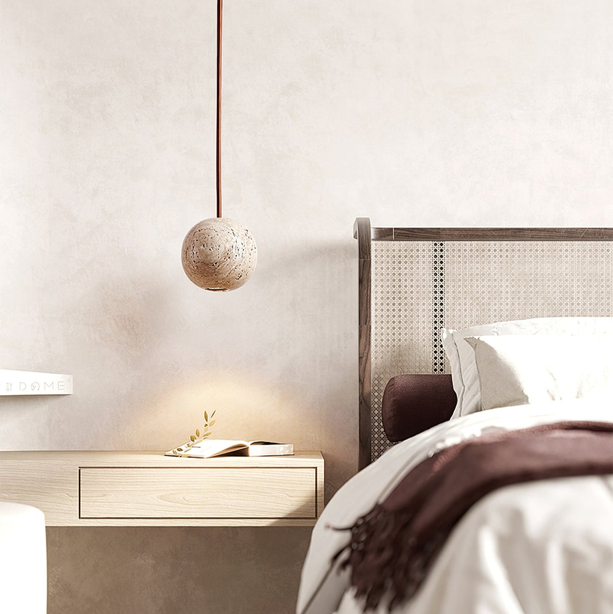 Cassia Travertine Pendant Light – Sculptural Stone Trio for Modern Interiors
