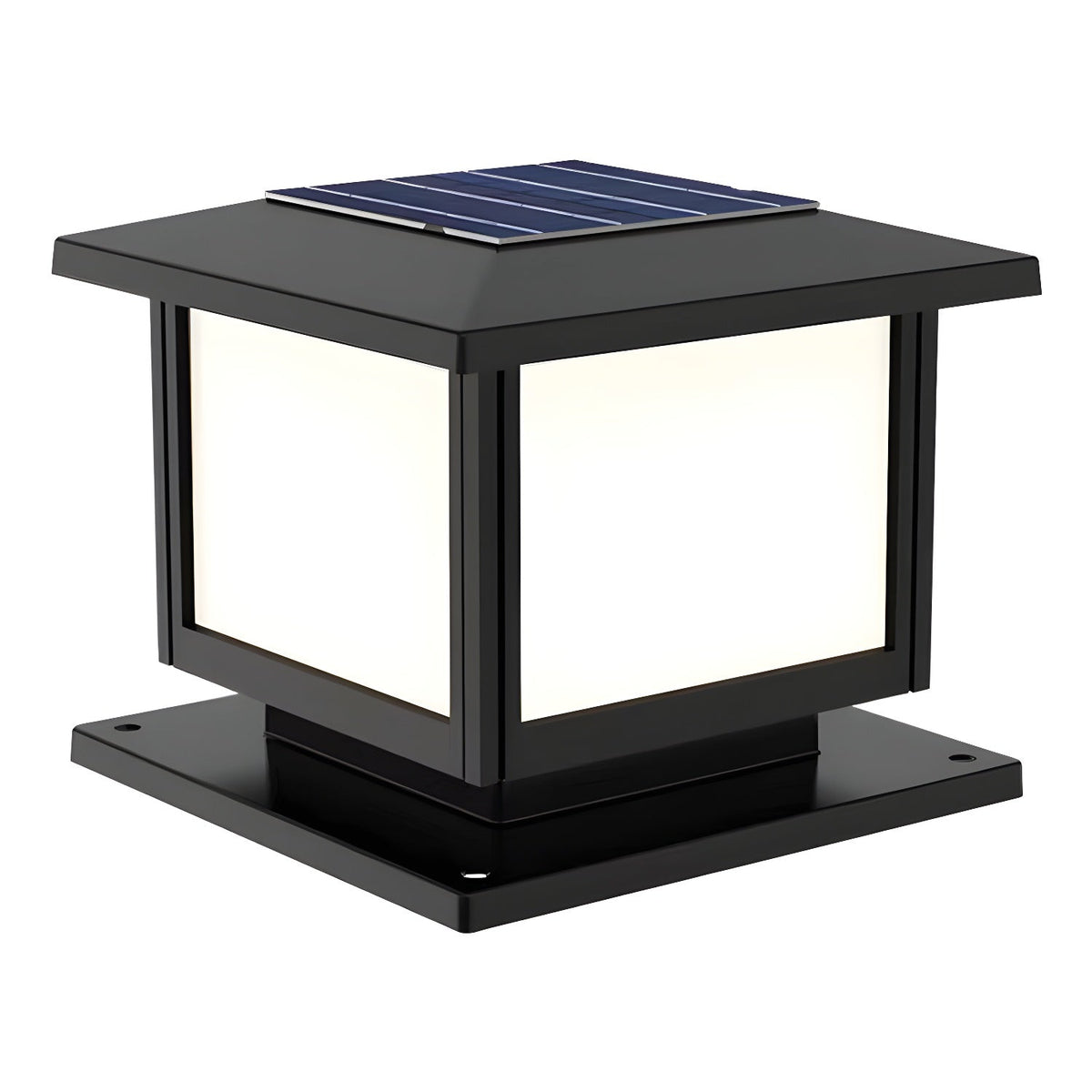 Cassian Solar Post Light – Modern Geometric Outdoor Lamp for Gardens & Pathways