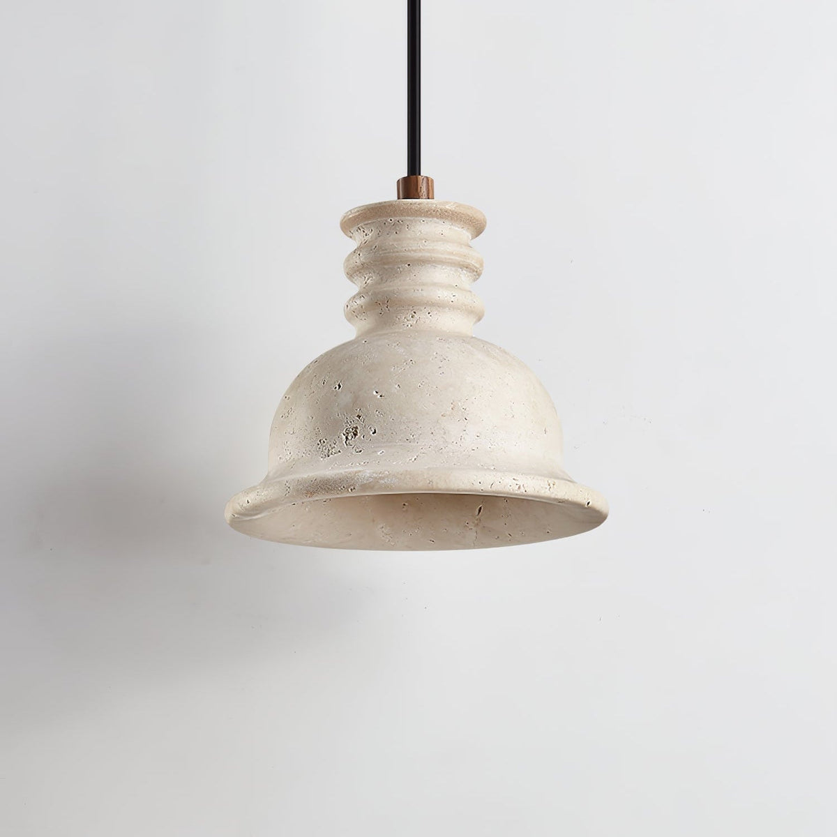 Cassian Stone Pendant Light – Travertine Bell Shade for Kitchen Island & Dining