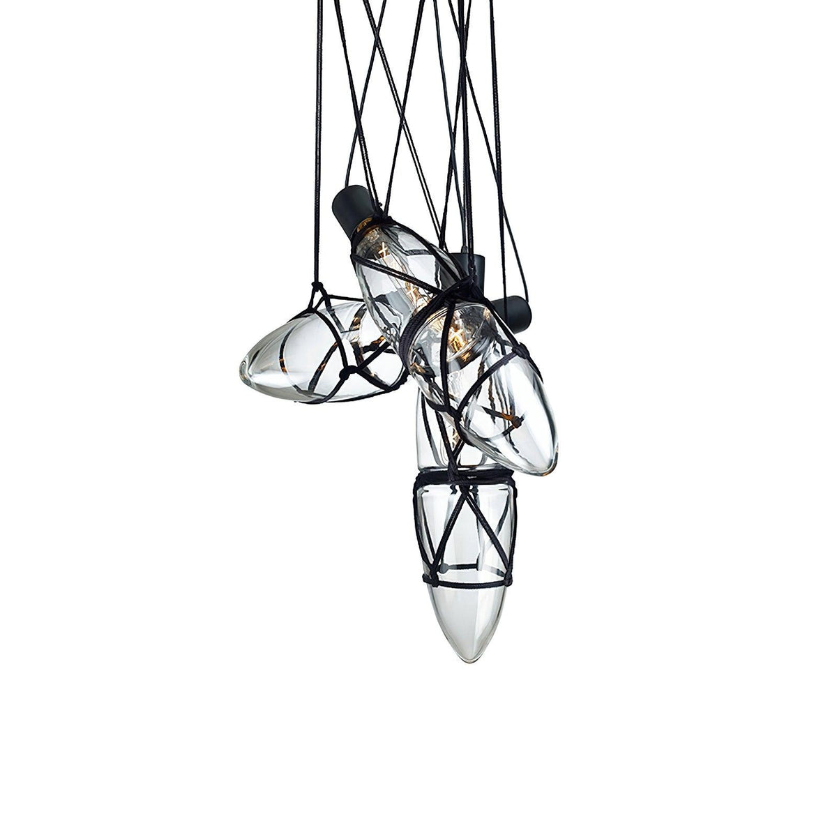 Castaway Glass Bottle Pendant Light, Artisan Mouth-Blown Glass Chandelier