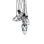 Castaway Glass Bottle Pendant Light, Artisan Mouth-Blown Glass Chandelier