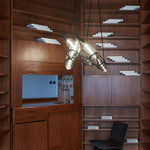 Castaway Glass Bottle Pendant Light, Artisan Mouth-Blown Glass Chandelier