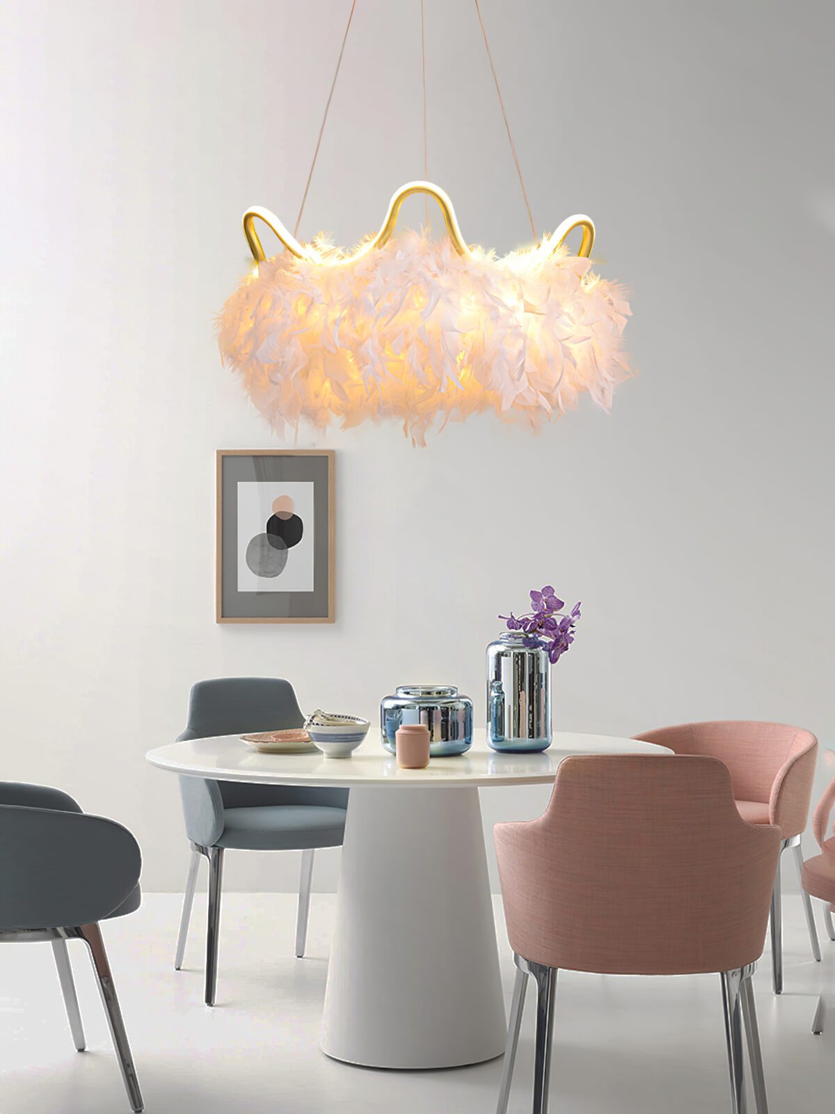 Cat Ear Feather Pendant Light