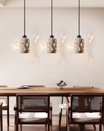 Cava Volcanic Stone Pendant Light — Sculptural Travertine Hanging Lamp