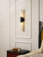 Cavoya Natural Alabaster Wall Sconce with Dual-Ended LED Glow