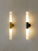 Cavoya Natural Alabaster Wall Sconce with Dual-Ended LED Glow