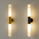 Cavoya Natural Alabaster Wall Sconce with Dual-Ended LED Glow