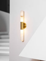 Cavoya Natural Alabaster Wall Sconce with Dual-Ended LED Glow