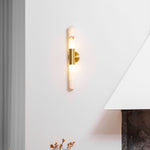Cavoya Natural Alabaster Wall Sconce with Dual-Ended LED Glow