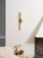 Cavoya Natural Alabaster Wall Sconce with Dual-Ended LED Glow