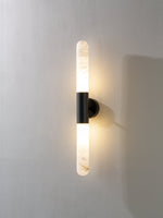 Cavoya Natural Alabaster Wall Sconce with Dual-Ended LED Glow