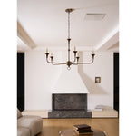 Elara Candle Chandelier – Modern Brass Candelabra Chandelier for Dining Room