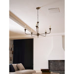 Elara Candle Chandelier – Modern Brass Candelabra Chandelier for Dining Room