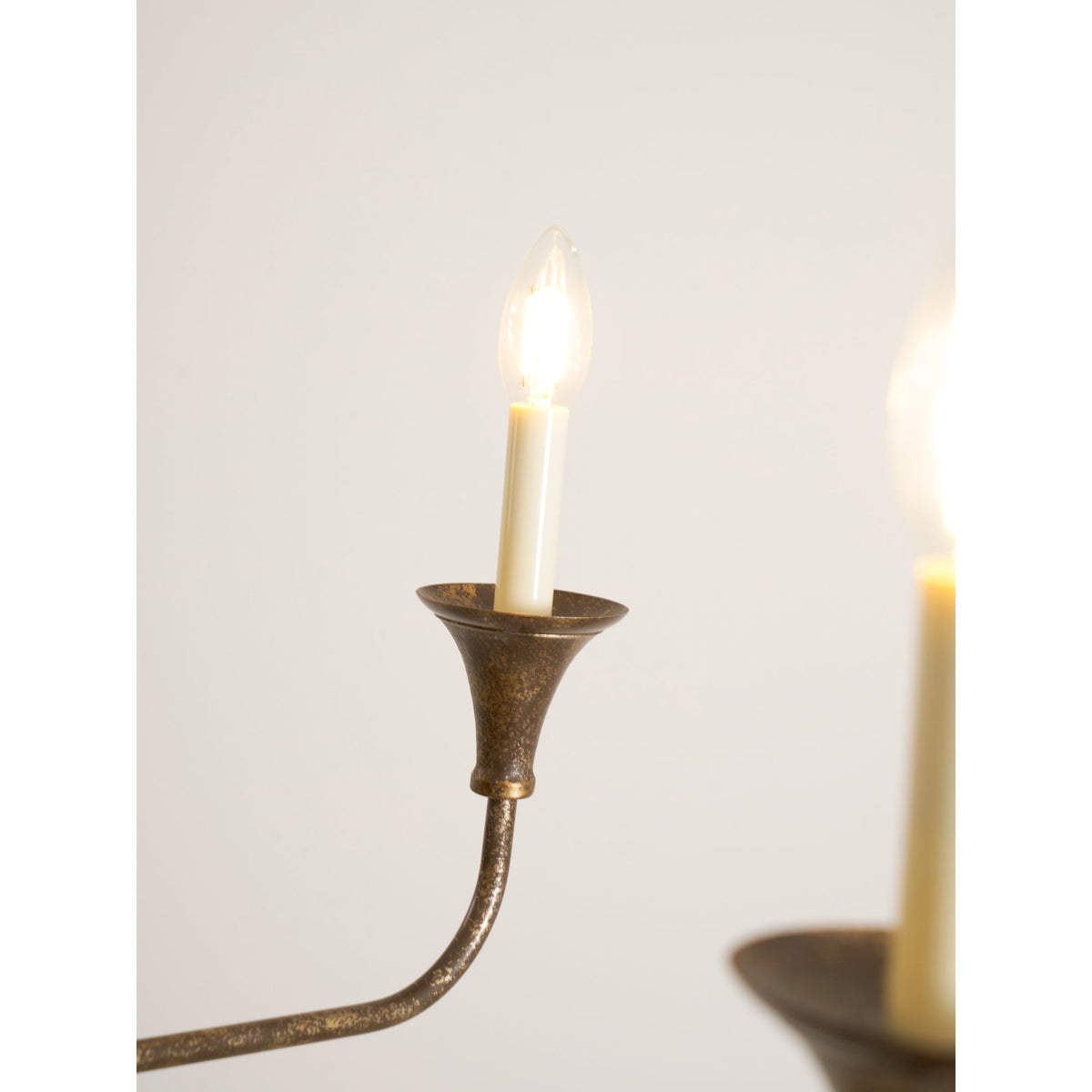 Elara Candle Chandelier – Modern Brass Candelabra Chandelier for Dining Room