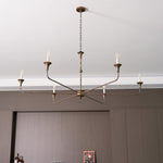 Elara Candle Chandelier – Modern Brass Candelabra Chandelier for Dining Room