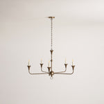 Elara Candle Chandelier – Modern Brass Candelabra Chandelier for Dining Room
