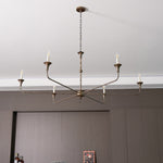 Elara Candle Chandelier – Modern Brass Candelabra Chandelier for Dining Room