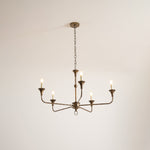 Elara Candle Chandelier – Modern Brass Candelabra Chandelier for Dining Room