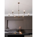 Elara Candle Chandelier – Modern Brass Candelabra Chandelier for Dining Room