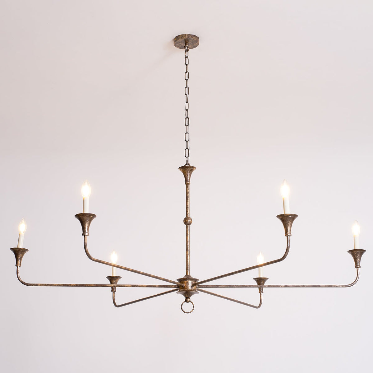 Elara Candle Chandelier – Modern Brass Candelabra Chandelier for Dining Room